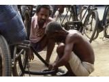 Reifenpanne in Madras (Indien 1988)